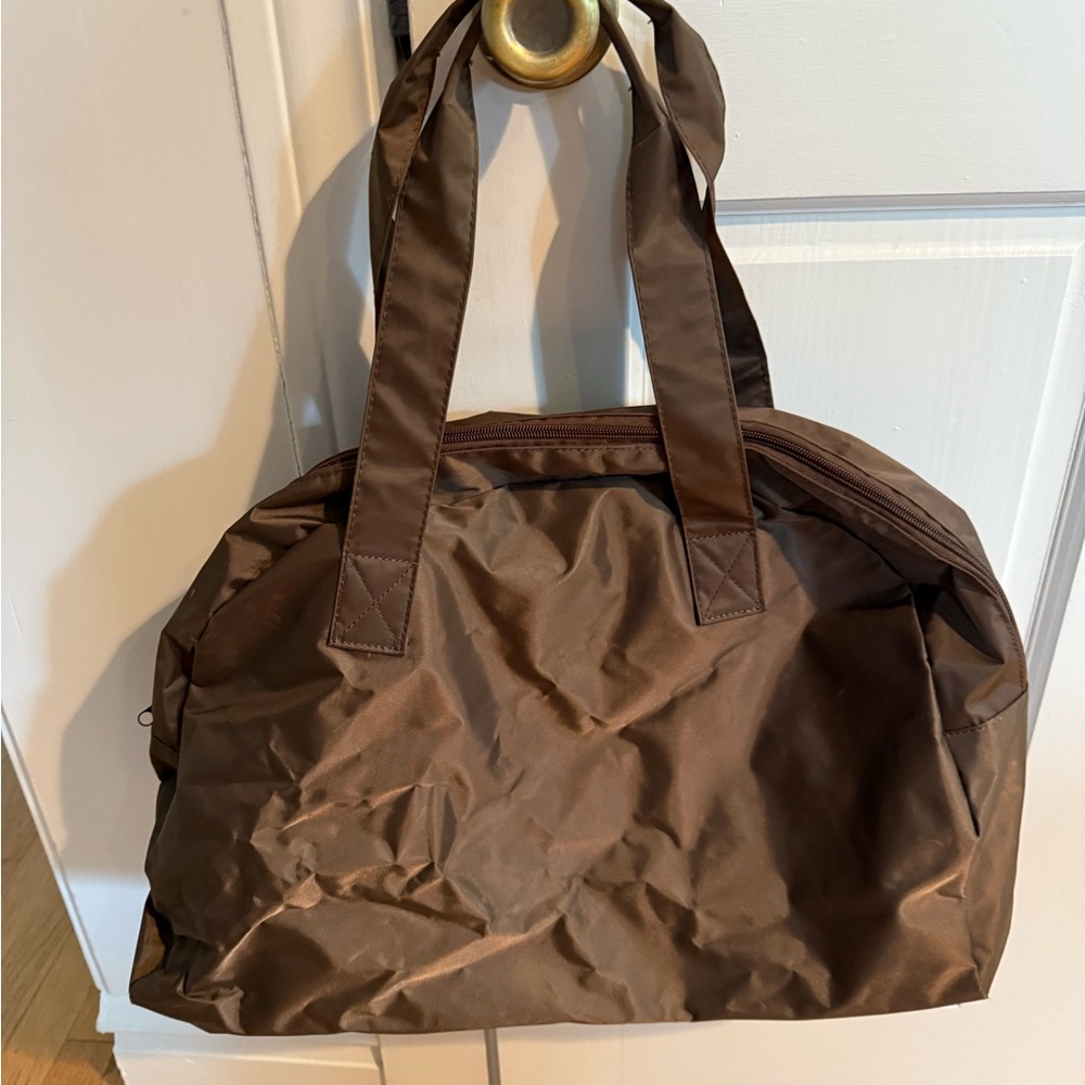 New Bloomingdale’s Brown Duffle Bag 21x14